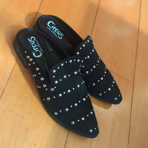 Flat stud suede Sam Edelman slides